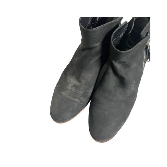 Sam Edelman Shoes Womens Size 8.5 Packer Black Suede Zip Ankle Booties - Picture 5 of 5